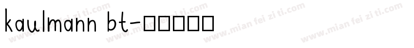 kaulmann bt字体转换